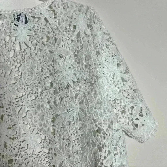 Rabbit Rabbit Rabbit White Crotchet crop Top Size‎ M office siren - Picture 11 of 14